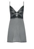 Wacoal Lace Perfection Chemise &ndash; Charcoal, een luxe kanten chemise met elegante pasvorm