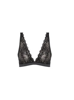 Wacoal Lace Perfection Bralette Charcoal WE135008CHL