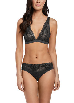 Wacoal Lace Perfection Bralette Charcoal WE135008CHL