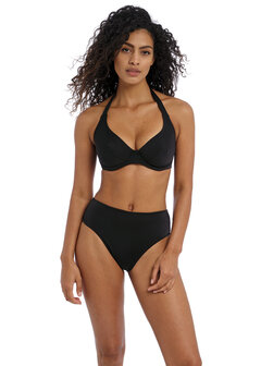 Freya Jewel Cove Halter Bikinitop Effen Zwart