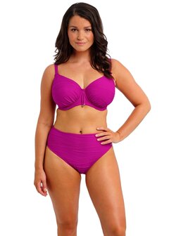Fantasie Beach Waves Hoge Bikinislip Fuchsia