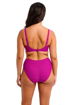 Fantasie Beach Waves Hoge Bikinislip Fuchsia
