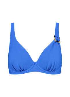 Cyell Wavy Blue Plunge Bikinitop 