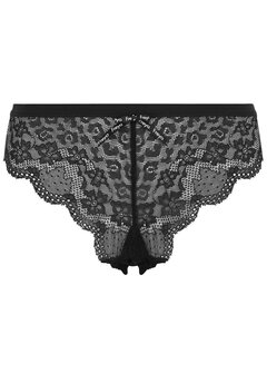Tijdloos zwart met kanten details &ndash; de Freya Fancies Brazilian String maakt jouw lingerie set compleet