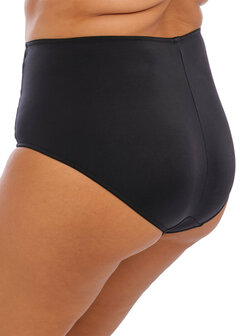 Elomi Sachi High Waist Slip Zwart &ndash; hoge tailleslip met mesh‑details voor curvy figuren