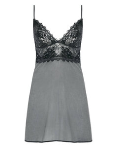 Wacoal Lace Perfection Chemise &ndash; Charcoal, een luxe kanten chemise met elegante pasvorm