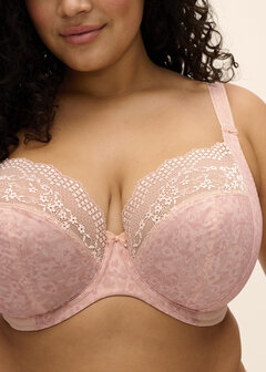 Elomi Lucie Plunge Bh Pale Blush &ndash; Lichte stretchkant &amp; stevige ondersteuning t/m cup O