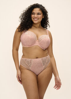 Elomi Lucie Plunge Bh Pale Blush &ndash; Lichte stretchkant &amp; stevige ondersteuning t/m cup O