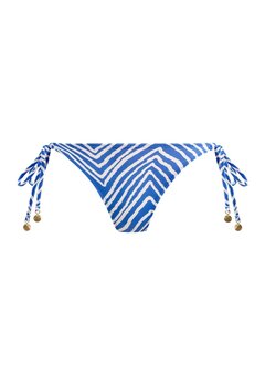 Freya Fiji Falls Strikbroekje Blauw &ndash; Verstelbaar tie‑side bikinibroekje t/m maat XL