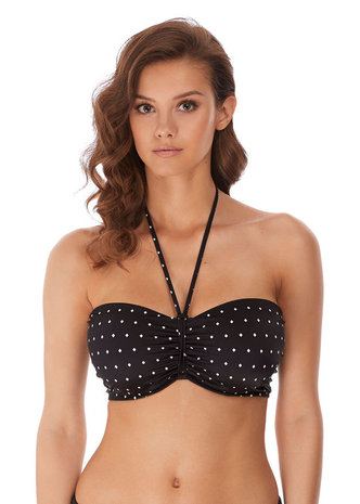 Freya Jewel Cove Bandeau Bikinitop Zwart