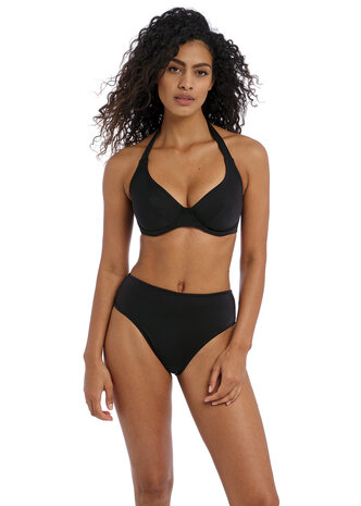 Freya Jewel Cove Halter Bikinitop Effen Zwart