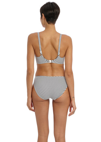 Freya Jewel Cove Bikinislip Zwart Wit Gestreept