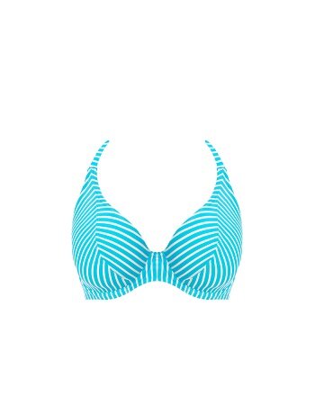 Freya Jewel Cove Halter Bikinitop Turquoise Gestreept