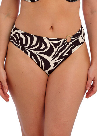 Fantasie Aruba Nights Mid Rise Bikinislip Black and Cream