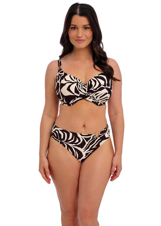 Fantasie Aruba Nights Mid Rise Bikinislip Black and Cream
