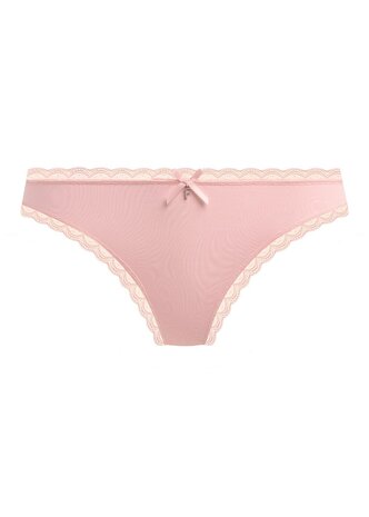 Freya Flirt Pink Frost Thong &ndash; zachte, comfortabele string in een frisse roze tint met subtiele details.