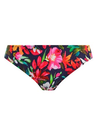 Freya Kailua Shores Midnight Bikini Brief &ndash; tropisch bikinibroekje met medium bedekking en zachte, comfortabele pasvorm.