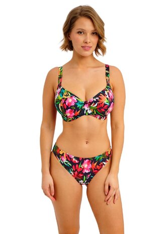 Freya Kailua Shores Midnight Bikini Brief &ndash; tropisch bikinibroekje met medium bedekking en zachte, comfortabele pasvorm.