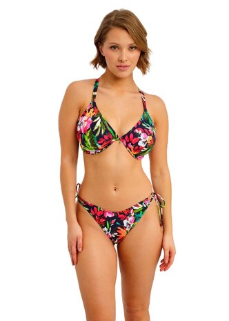 Freya Kailua High Leg Strikbroekje &ndash; hoog uitgesneden bikinibroekje met striksluiting en een flatterende, tropische look