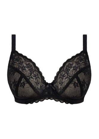 Freya Quinn Plunge Bh Zwart &ndash; Diepe halslijn & luxe kant