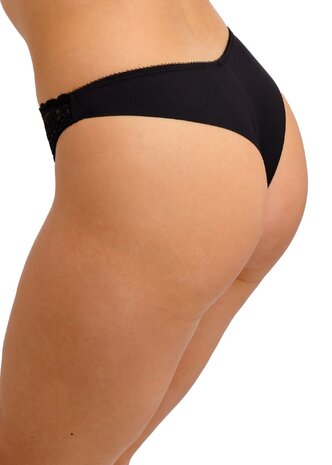 Freya Quinn Brazilian String Zwart &ndash; Luxe kant & vrouwelijke pasvorm