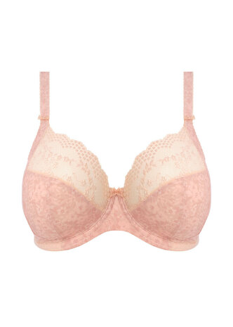 Elomi Lucie Plunge Bh Pale Blush &ndash; Lichte stretchkant & stevige ondersteuning t/m cup O