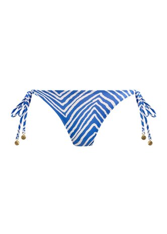 Freya Fiji Falls Strikbroekje Blauw &ndash; Verstelbaar tie‑side bikinibroekje t/m maat XL