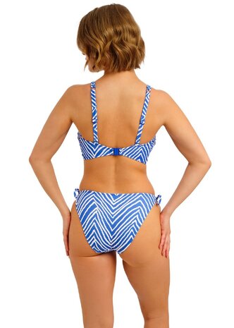 Freya Fiji Falls Strikbroekje Blauw &ndash; Verstelbaar tie‑side bikinibroekje t/m maat XL