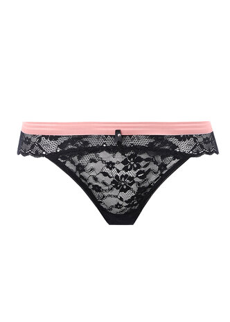 Freya Offbeat Brazilian String Zwart &ndash; Zachte kant & moderne everyday fit